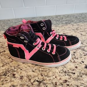 Vans Black and Pink High Top Girls Shoes